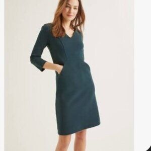 Boden Bronte Ottoman Dress in Teal - US 8R